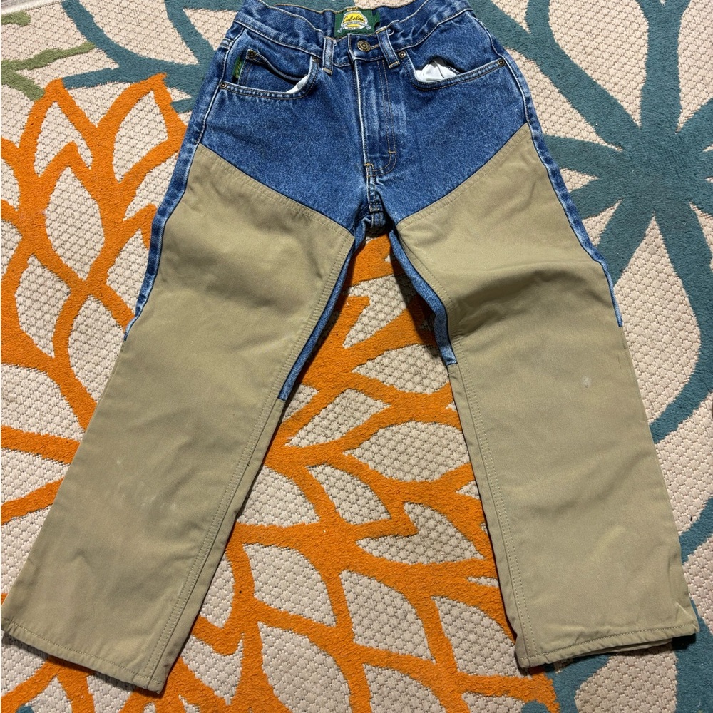 Cabela's Relaxed Blue and Tan Jeans with Two-Tone Boys size 8
